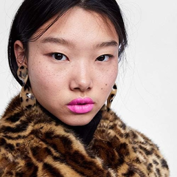 Zara Spiral Beige Black Earrings Tortoise Shell Earrings - Picture 1 of 6